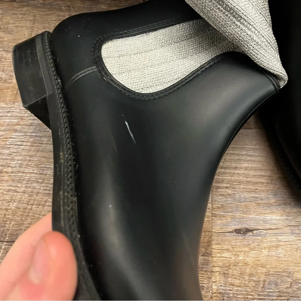 Givenchy Black Leather & Cream Knee-High Sock Boots